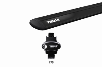 Dakdragerset Thule Oversized Rail 7108 met WingBar Evo Black