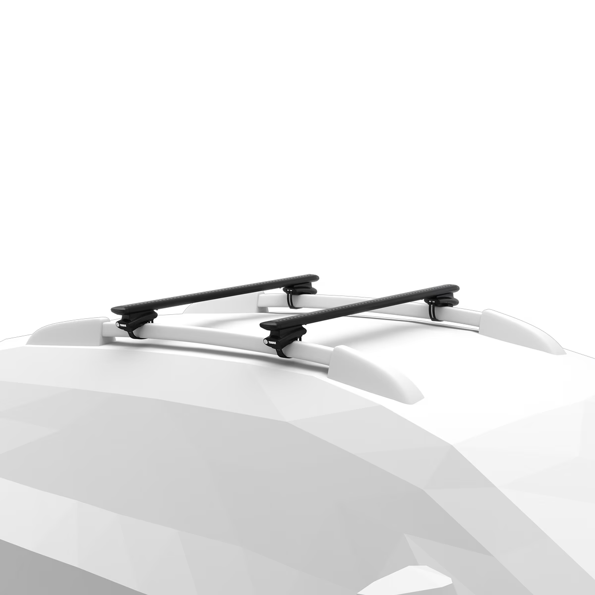 Dakdragerset Thule Oversized Rail 7108 met WingBar Evo Black